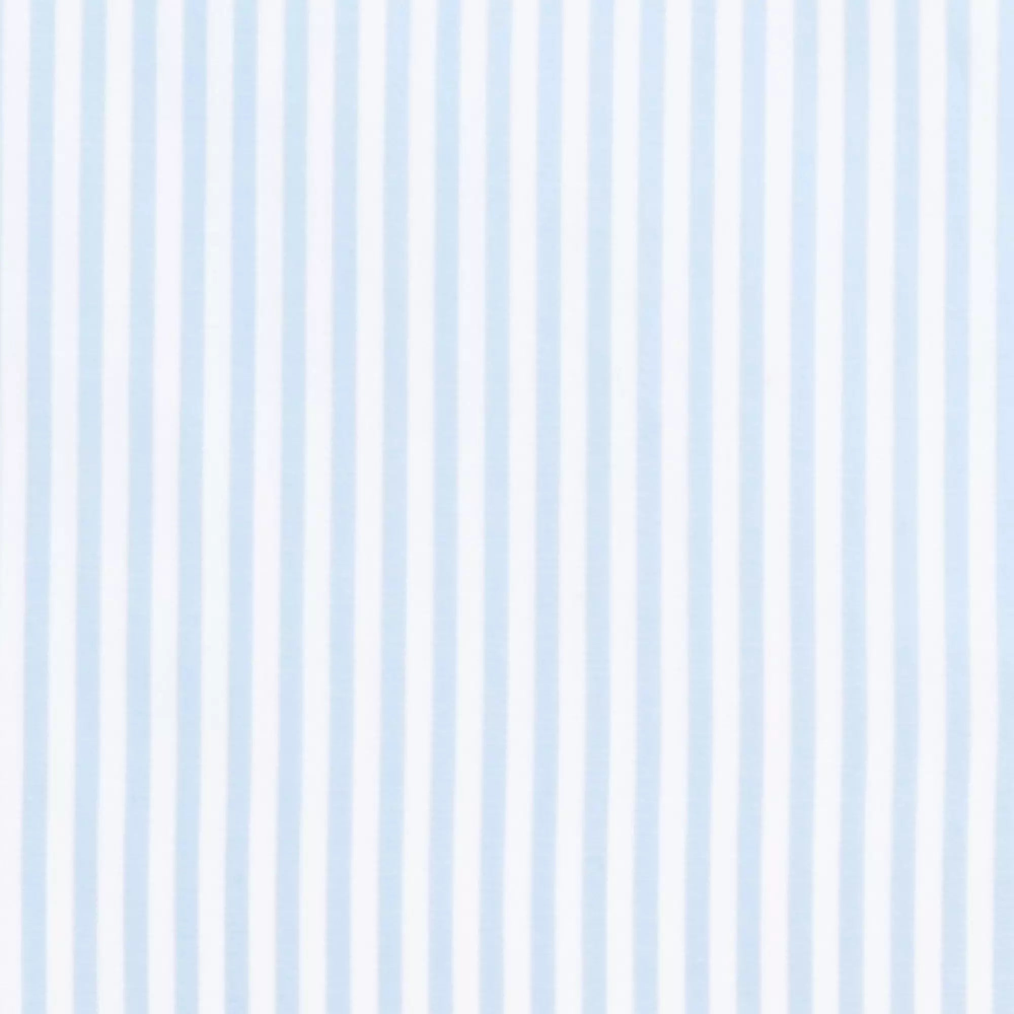 Pale Blue & White Slim Fit French Cuff Core Poplin Bengal Stripe Dress Shirt