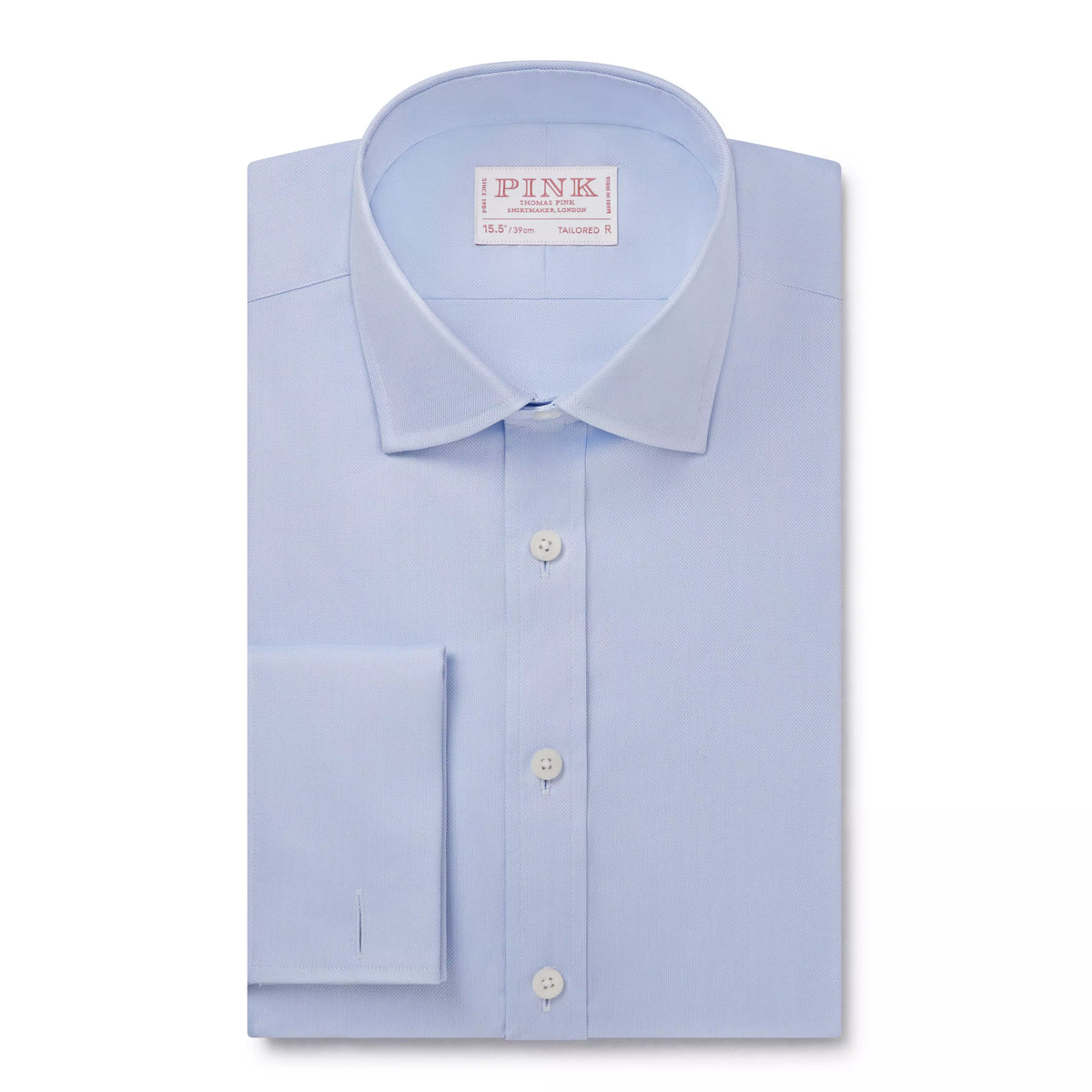 Pale Blue Tailored Fit French Cuff Royal Oxford Dress Shirt