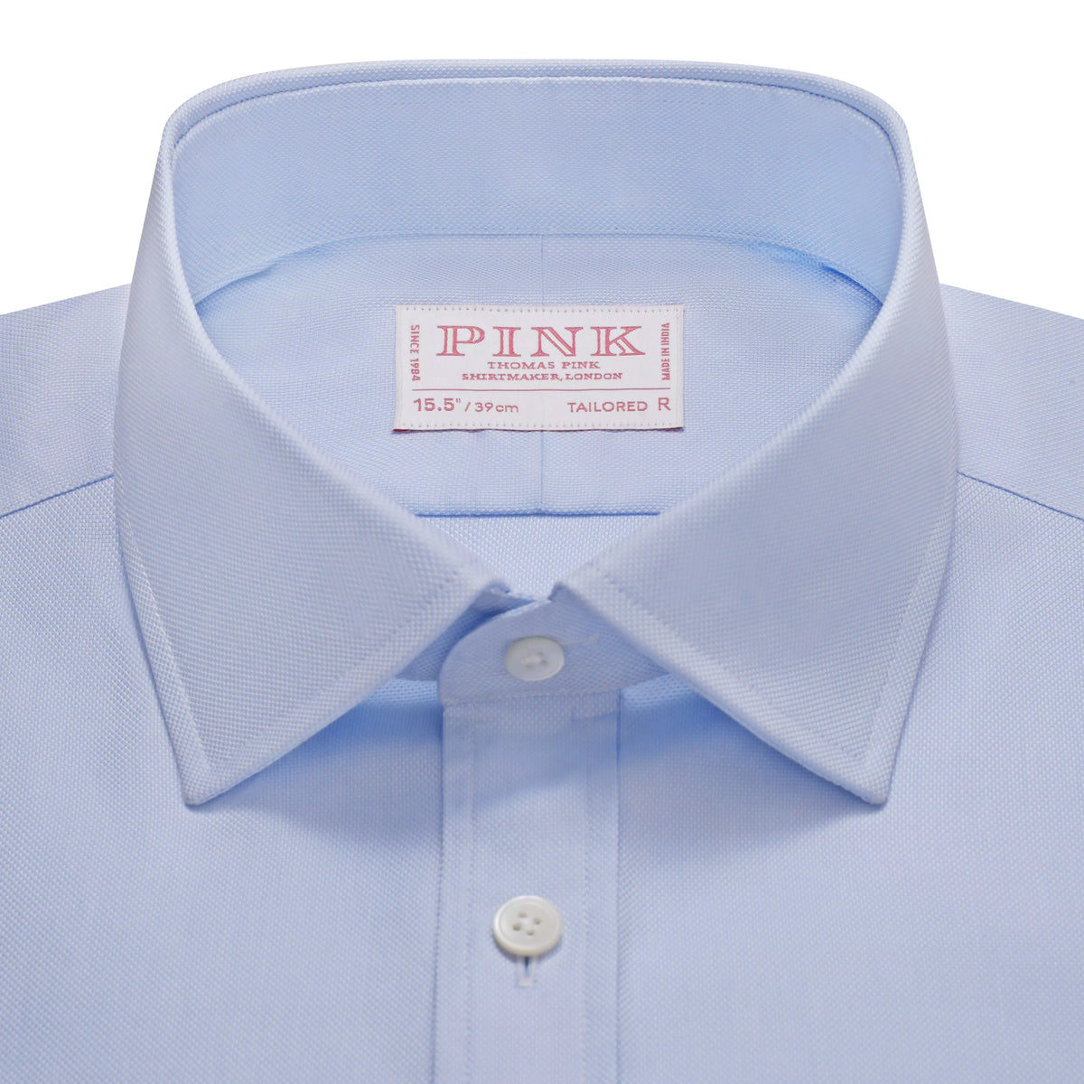 Pale Blue Tailored Fit French Cuff Royal Oxford Dress Shirt