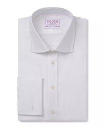 White Tailored Fit French Cuff Royal Oxford Dress Shirt