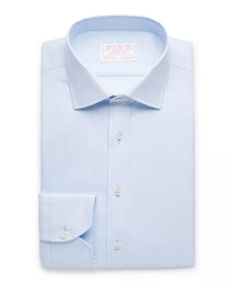 Pale Blue Tailored Fit Royal Oxford Dress Shirt