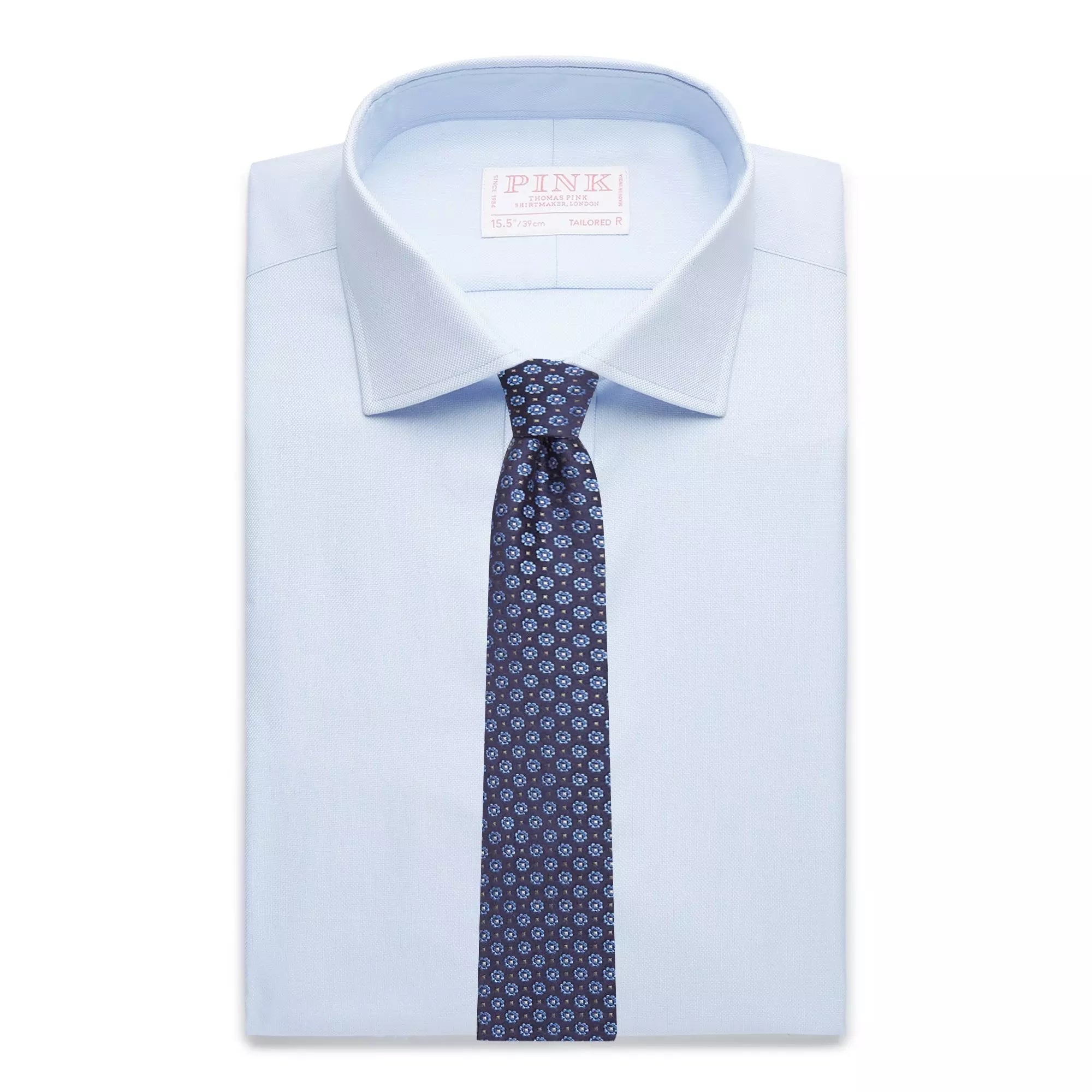 Pale Blue Tailored Fit Royal Oxford Dress Shirt