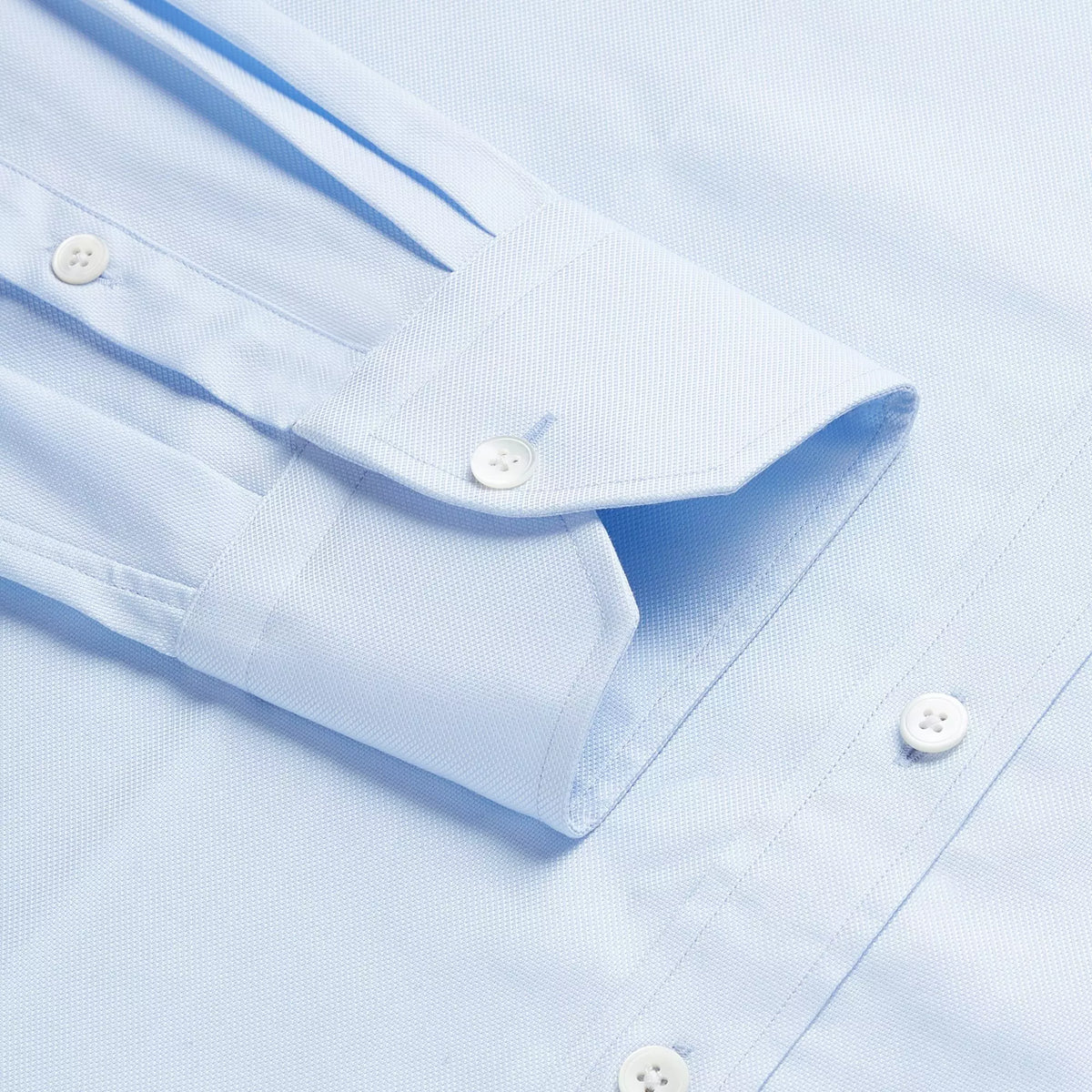 Pale Blue Tailored Fit Royal Oxford Dress Shirt