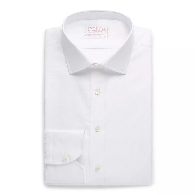 White Tailored Fit Royal Oxford Dress Shirt