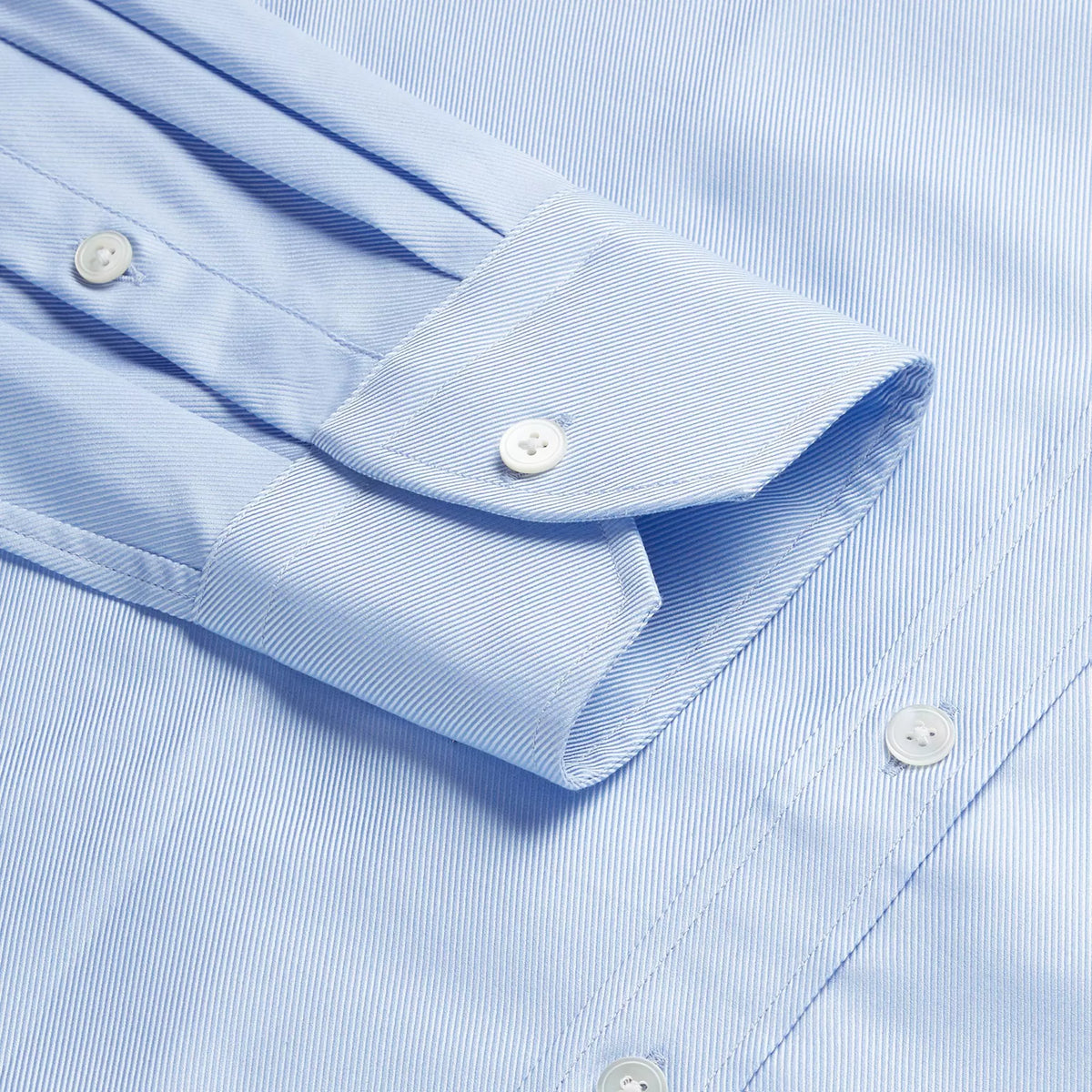 Pale Blue Tailored Fit Royal Twill Dress Shirt