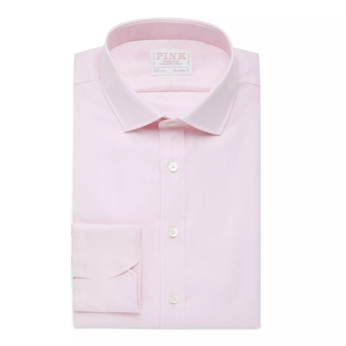 Pale Pink Tailored Fit Royal Twill Dress Shirt