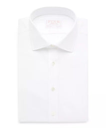 White Tailored Fit Royal Twill Dress Shirt