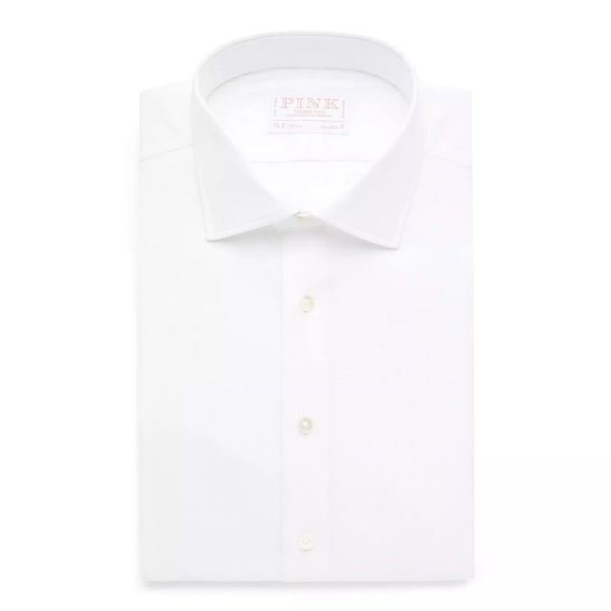 White Tailored Fit Royal Twill Dress Shirt