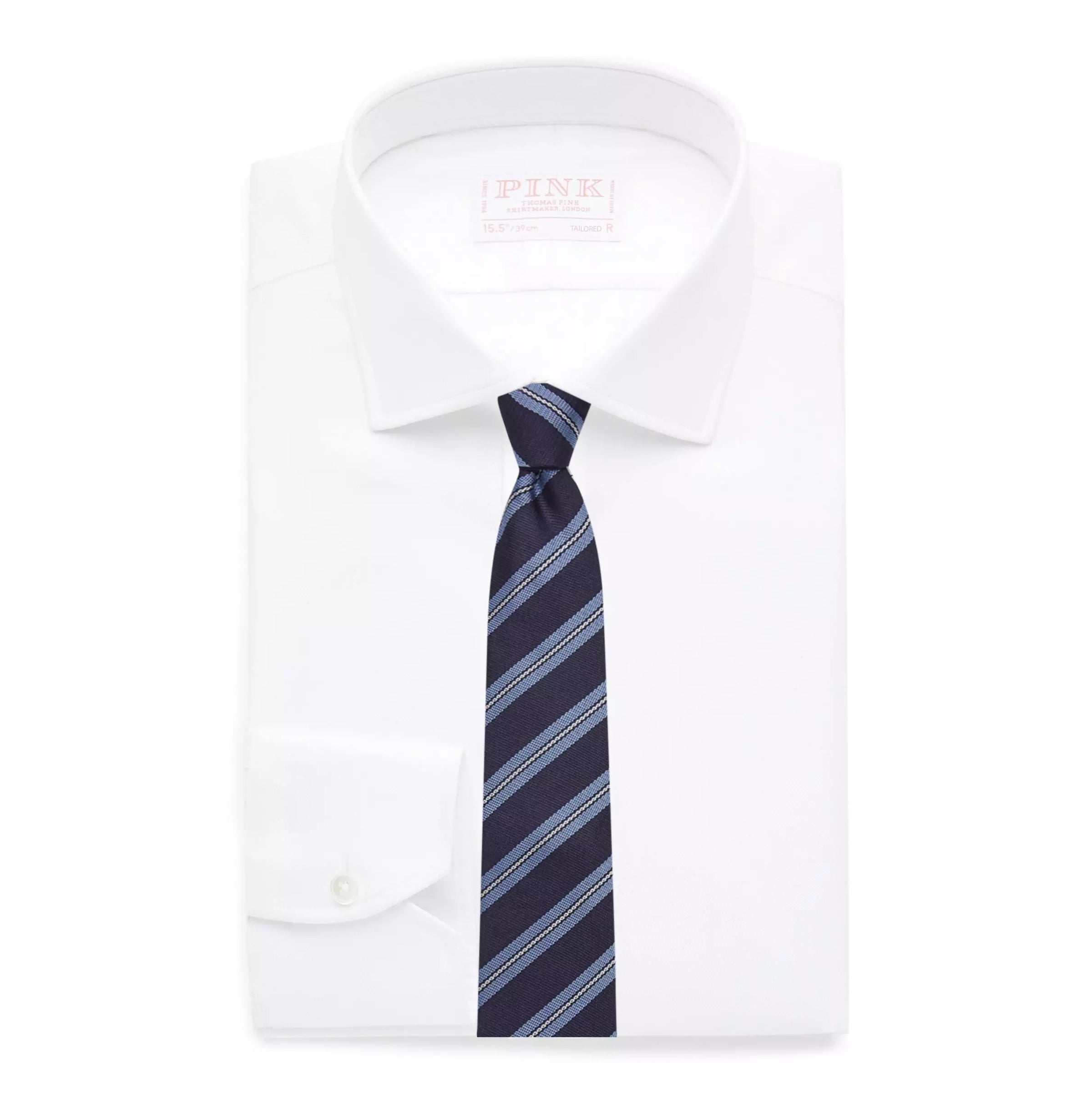 White Tailored Fit Royal Twill Dress Shirt