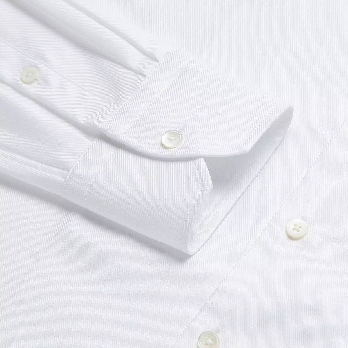 White Tailored Fit Royal Twill Dress Shirt