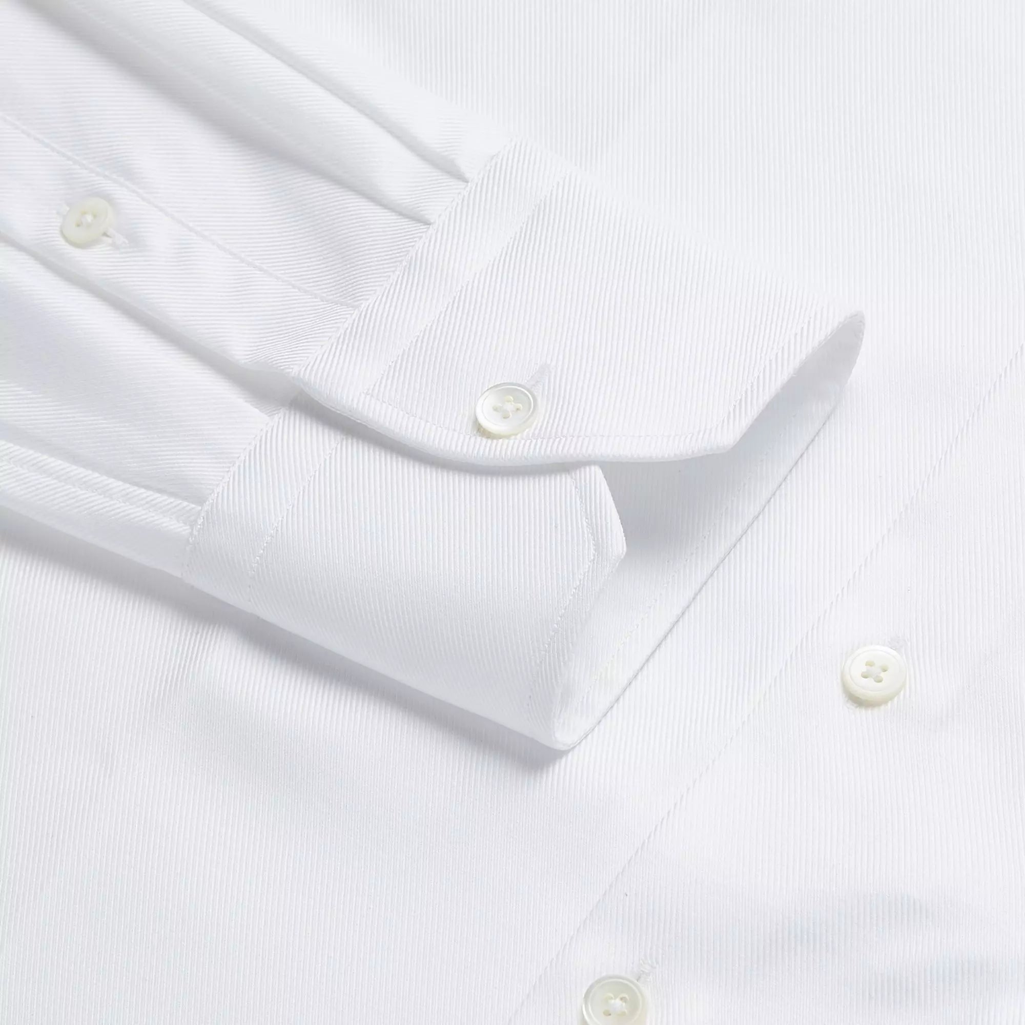 White Tailored Fit Royal Twill Dress Shirt