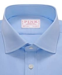 Pale Blue Tailored Fit French Cuff Ramses Poplin Dress Shirt