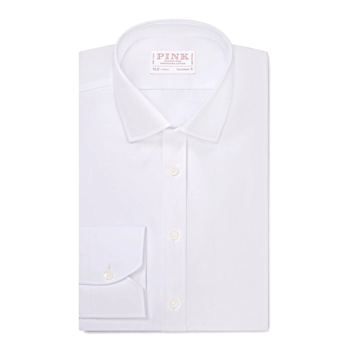 White Tailored Fit Poplin Dress Shirt