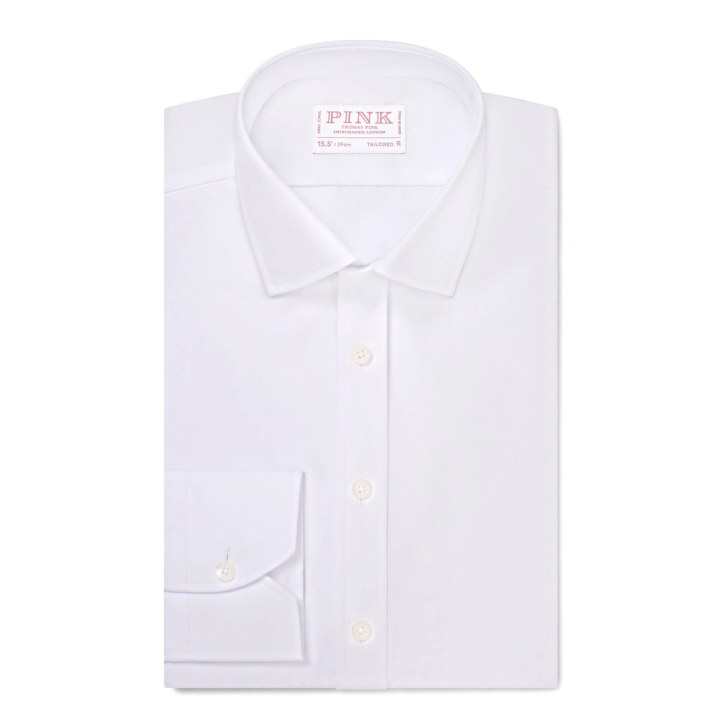 White Tailored Fit Poplin Dress Shirt