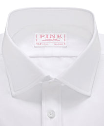 White Tailored Fit Poplin Dress Shirt