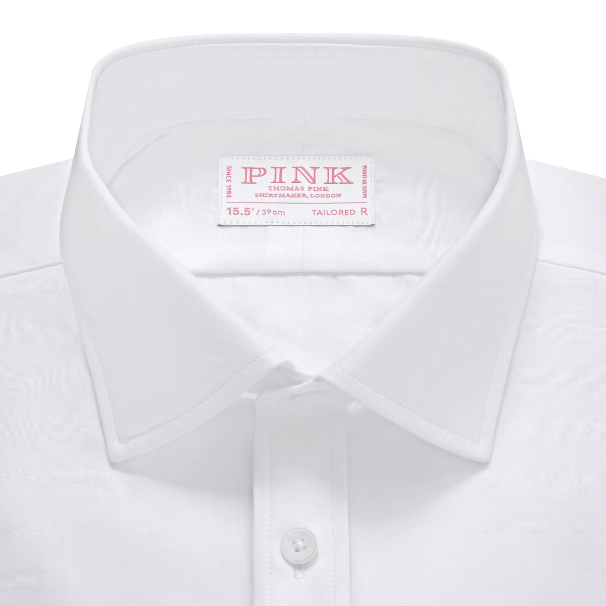 White Tailored Fit Poplin Dress Shirt