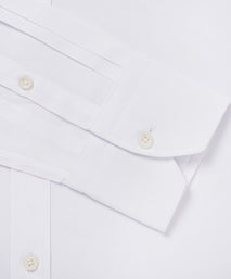 White Tailored Fit Poplin Dress Shirt