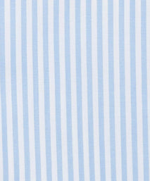 Pale Blue & White Tailored Fit Poplin Bengal Stripe Dress Shirt