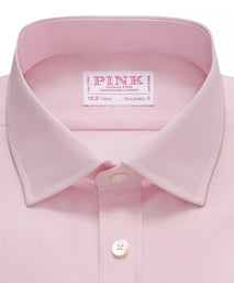 Pink Tailored Fit French Cuff End on End Dress Shirt
