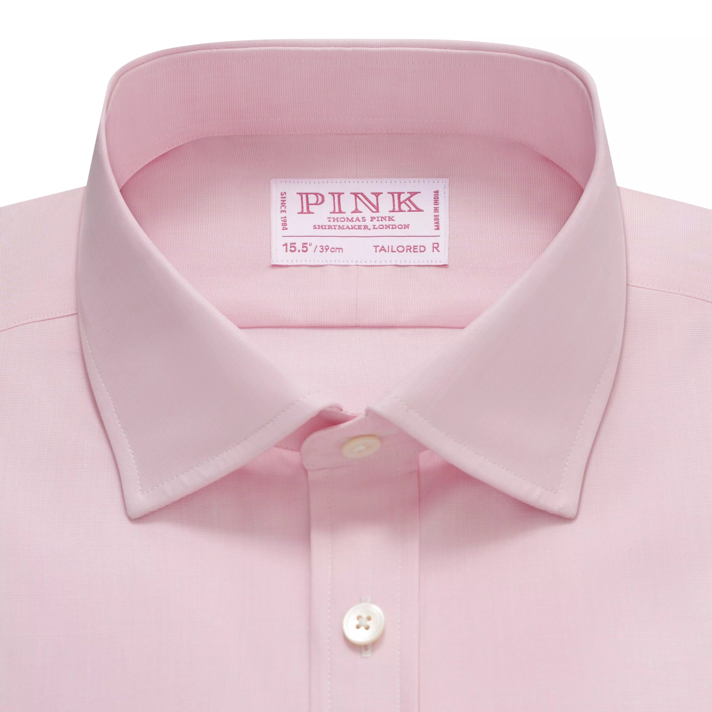 Pink Tailored Fit End on End Dress Shirt