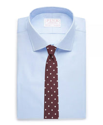 Pale Blue Tailored Fit French Cuff Royal Twill Dress Shirt