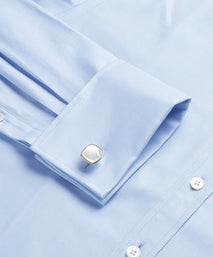 Pale Blue Tailored Fit French Cuff Royal Twill Dress Shirt