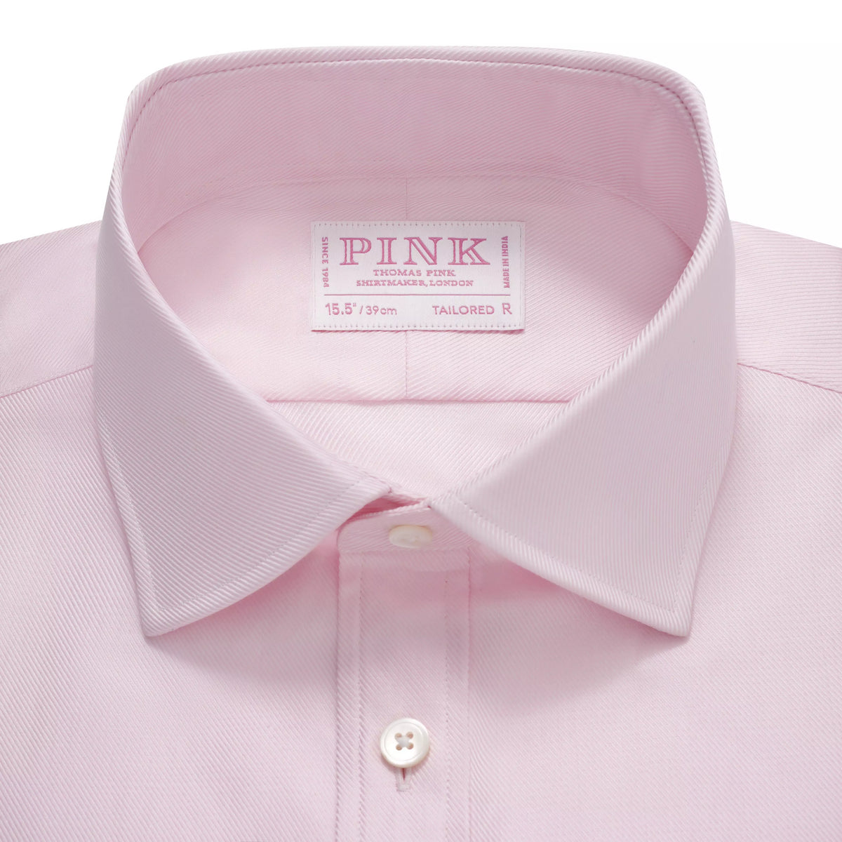 Pale Pink Tailored Fit French Cuff Royal Twill Dress Shirt