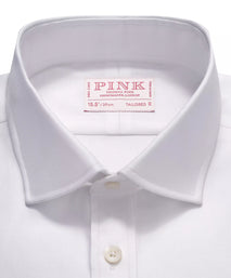 White Tailored Fit French Cuff Royal Twill Dress Shirt