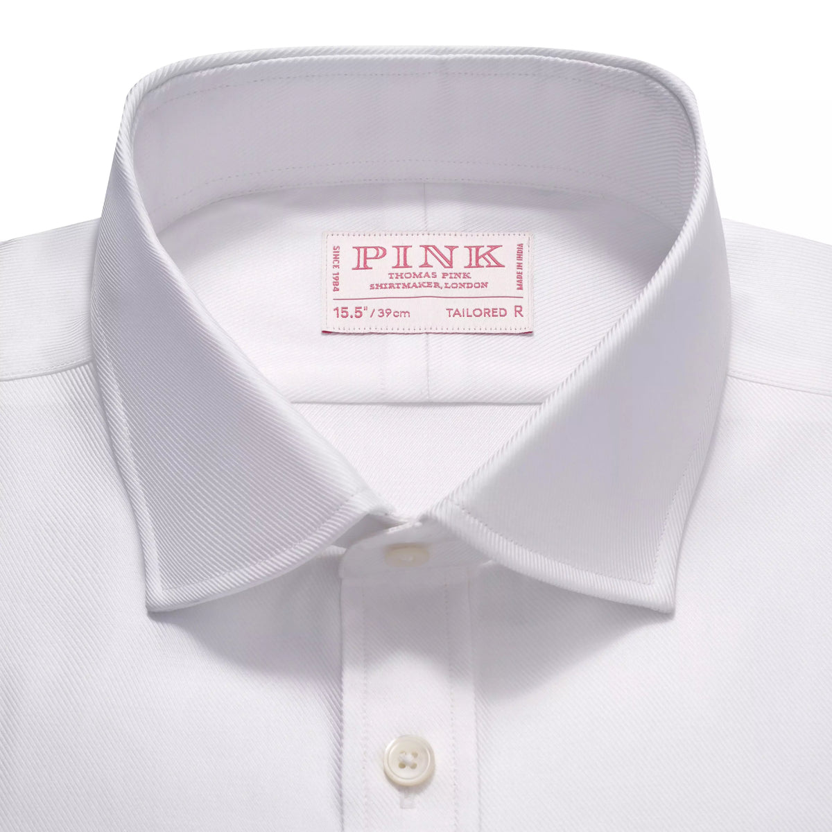 White Tailored Fit French Cuff Royal Twill Dress Shirt