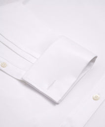 White Tailored Fit French Cuff Royal Twill Dress Shirt