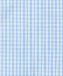 Pale Blue & White Tailored Fit French Cuff Core Poplin Gingham Dress Shirt