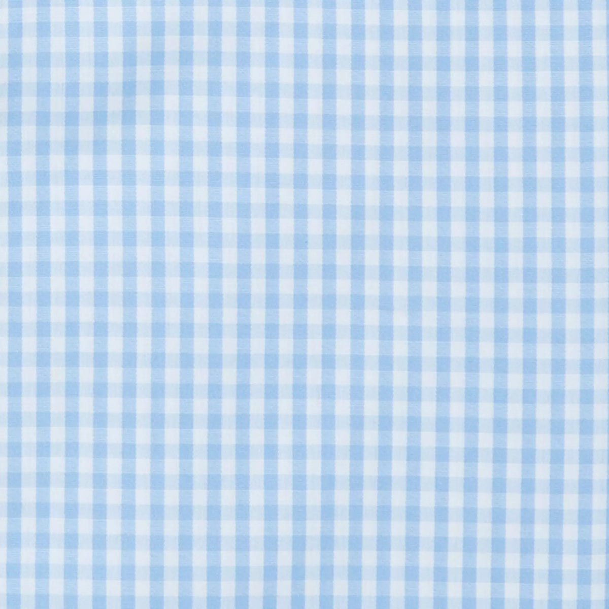 Pale Blue & White Tailored Fit French Cuff Core Poplin Gingham Dress Shirt