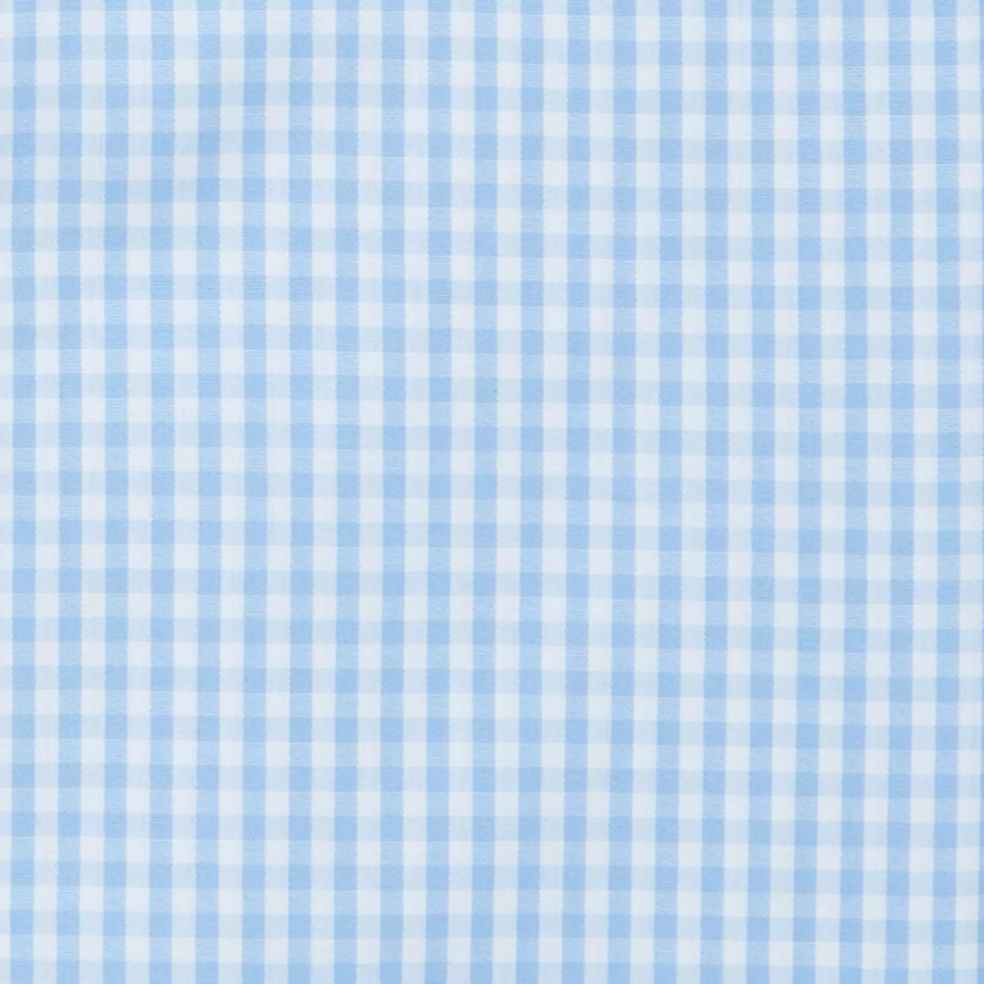 Pale Blue & White Tailored Fit French Cuff Core Poplin Gingham Dress Shirt