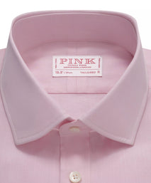 Pale Pink Tailored Fit French Cuff Ramses Poplin Formal Shirt