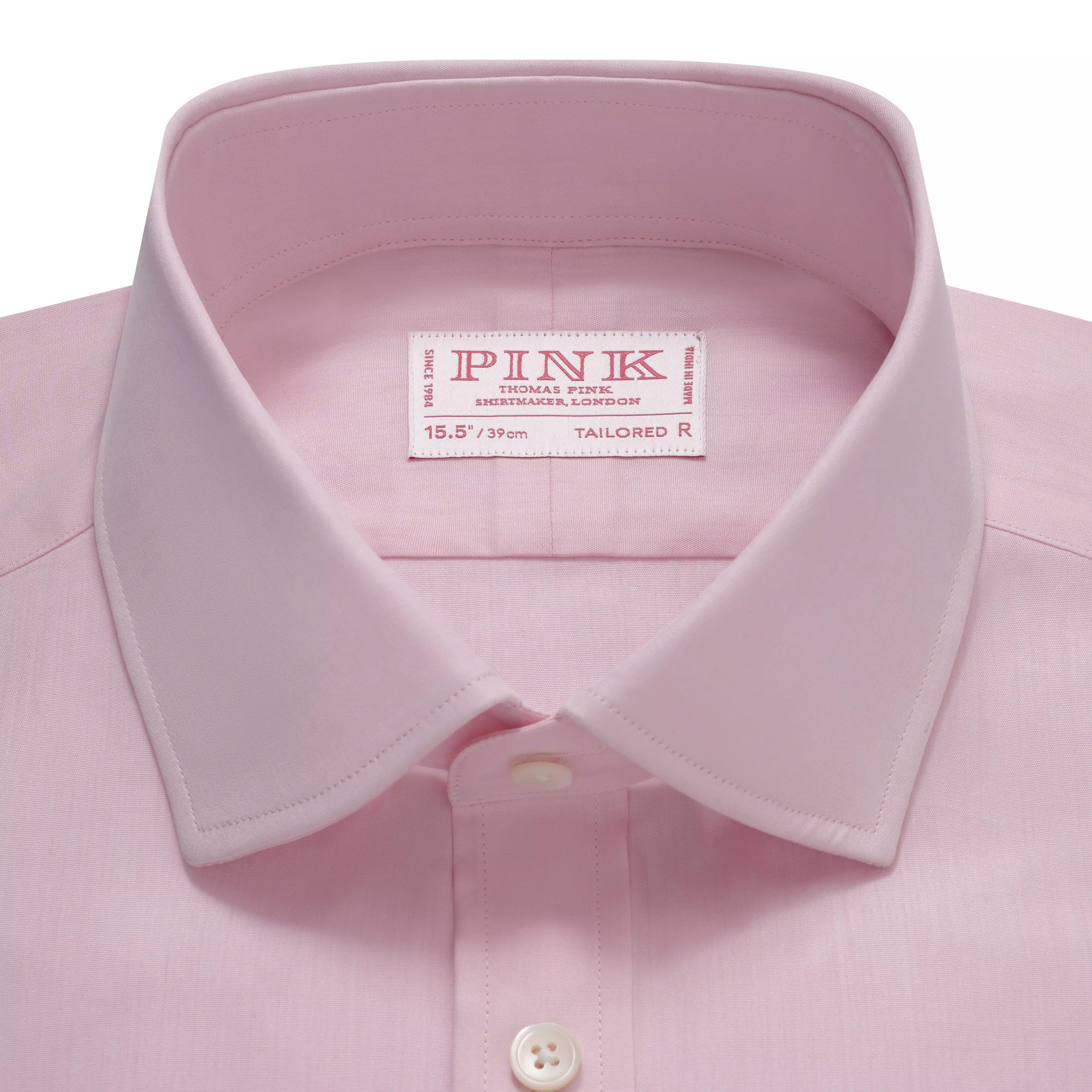 Pale Pink Tailored Fit French Cuff Ramses Poplin Formal Shirt