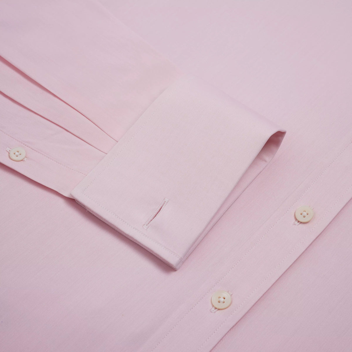 Pale Pink Tailored Fit French Cuff Ramses Poplin Formal Shirt