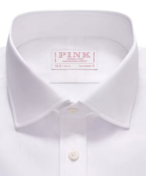 White Tailored Fit French Cuff Poplin Dress Shirt