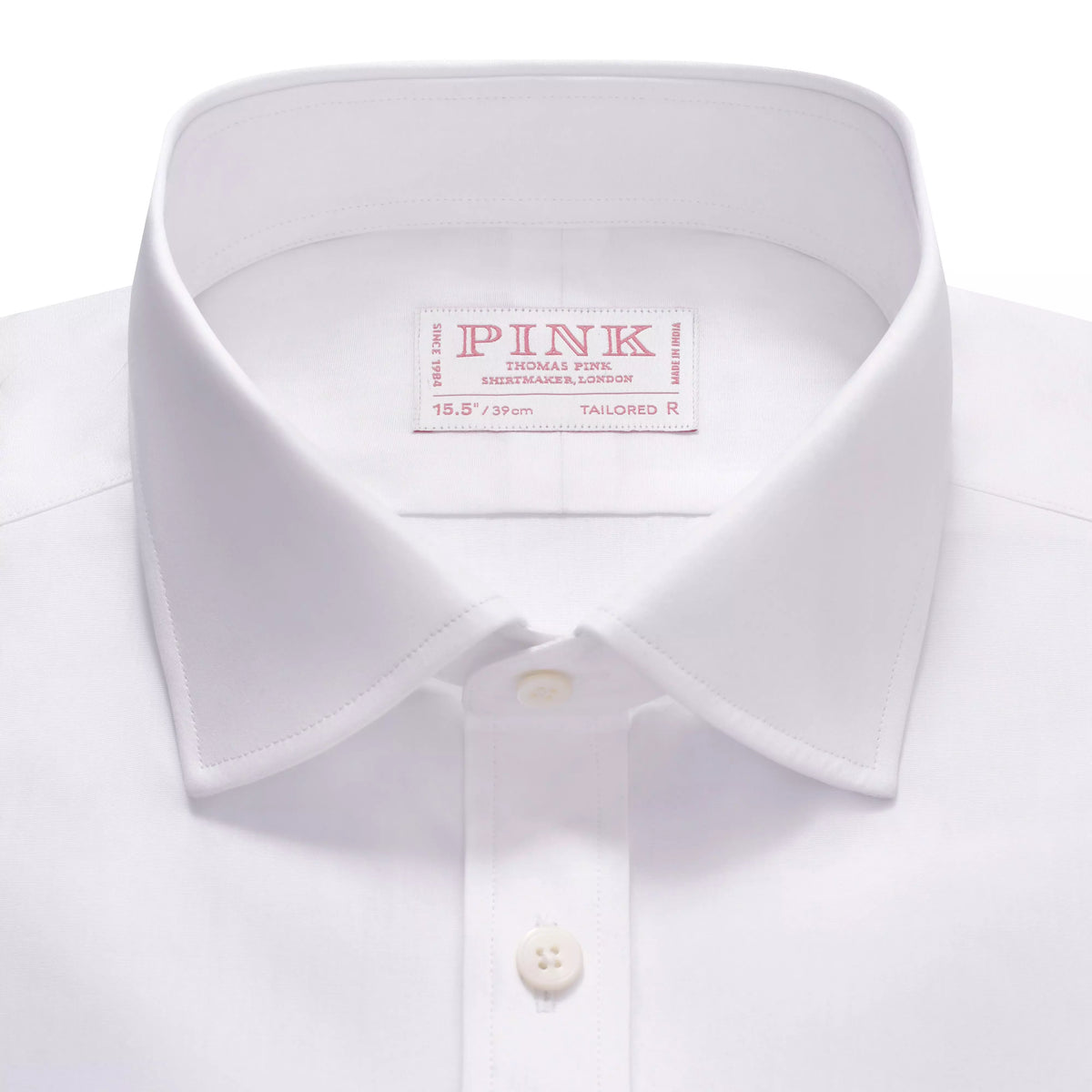 White Tailored Fit French Cuff Poplin Dress Shirt