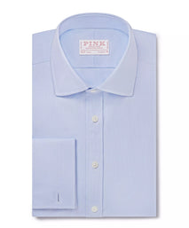 Pale Blue Classic Fit French Cuff Royal Oxford Dress Shirt