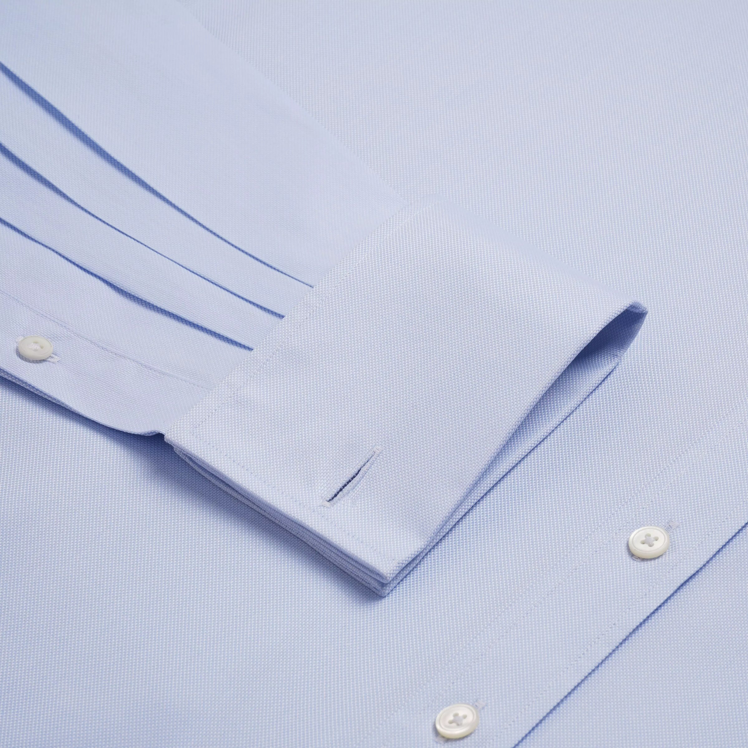 Pale Blue Classic Fit French Cuff Royal Oxford Dress Shirt