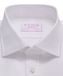 White Classic Fit French Cuff Royal Oxford Dress Shirt