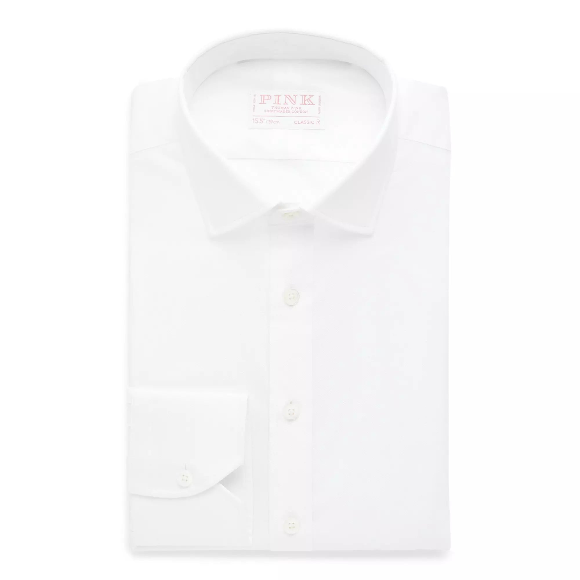 White Classic Fit Royal Oxford Dress Shirt