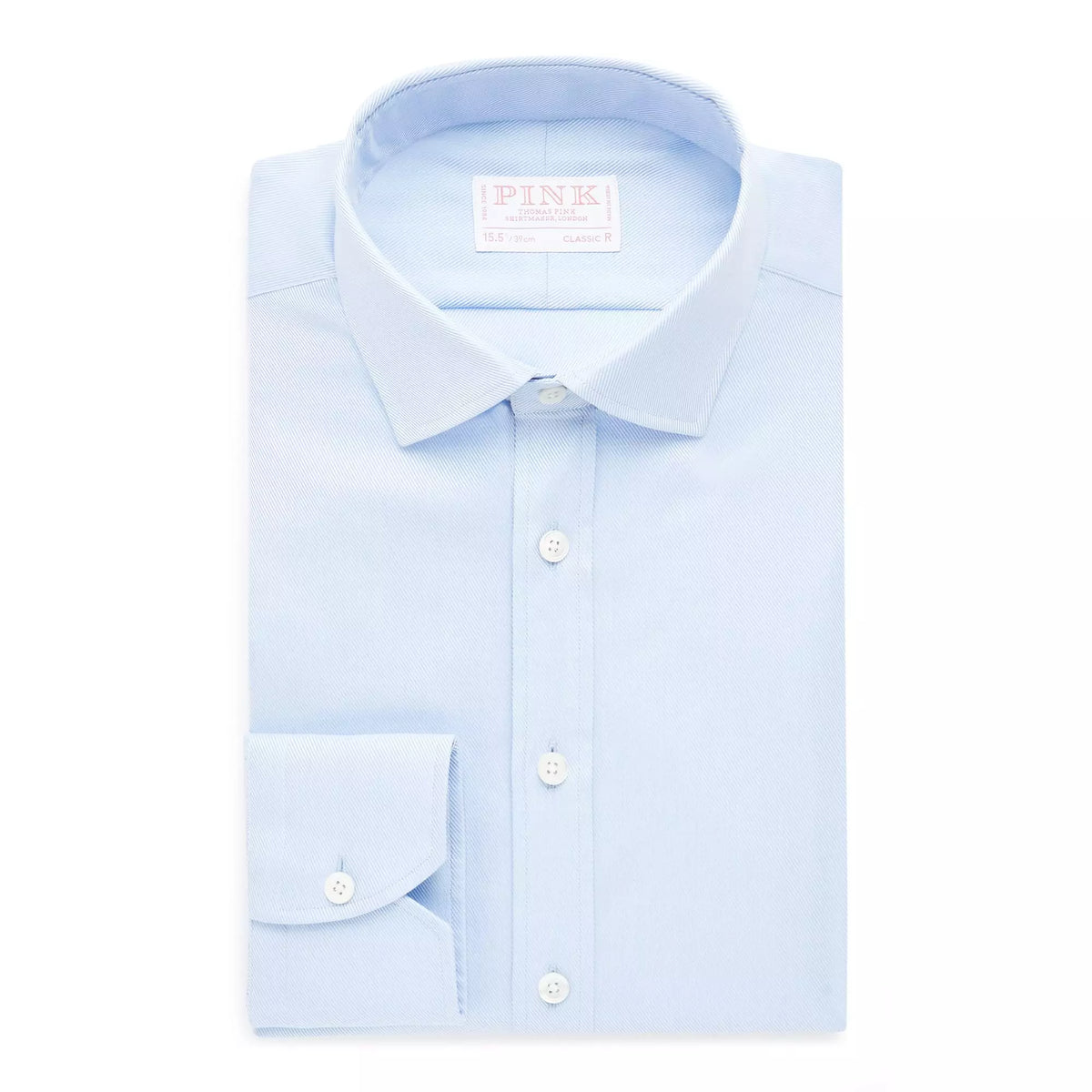 Pale Blue Classic Fit Royal Twill Dress Shirt