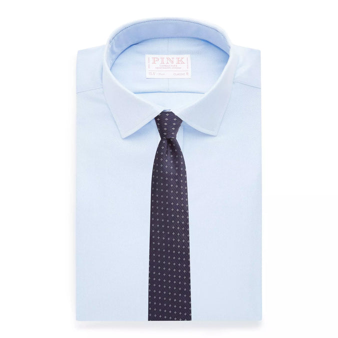 Pale Blue Classic Fit Royal Twill Dress Shirt