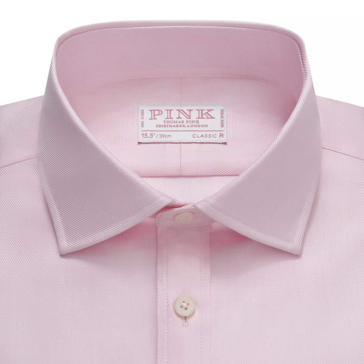 Pale Pink Classic Fit Royal Twill Dress Shirt – Thomas Pink