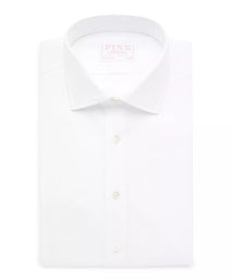 White Classic Fit Royal Twill Dress Shirt