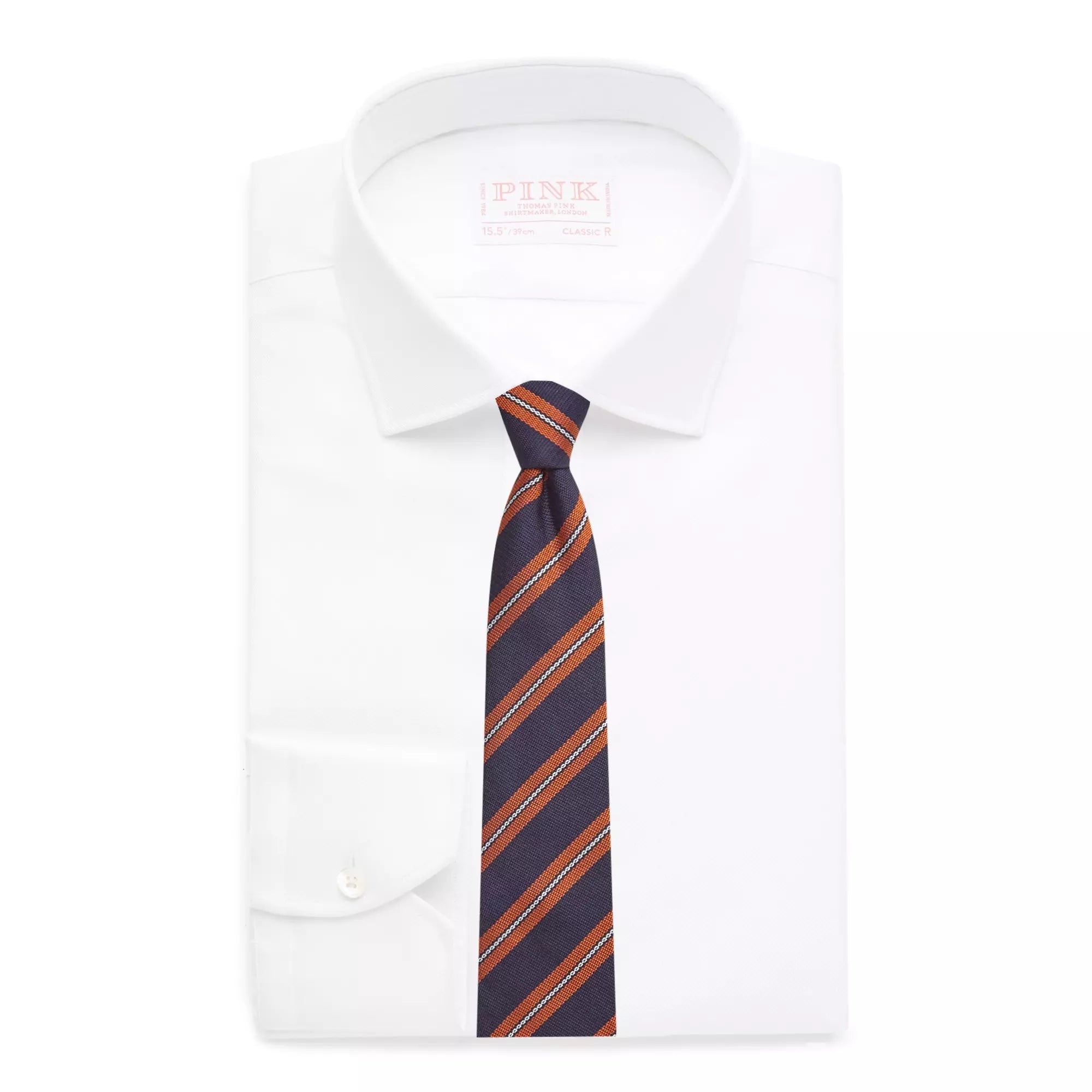 White Classic Fit Royal Twill Dress Shirt