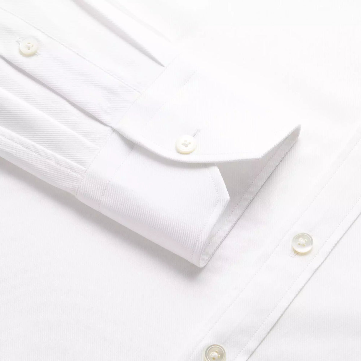 White Classic Fit Royal Twill Dress Shirt