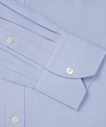 Pale Blue Classic Fit Twill Herringbone Dress Shirt