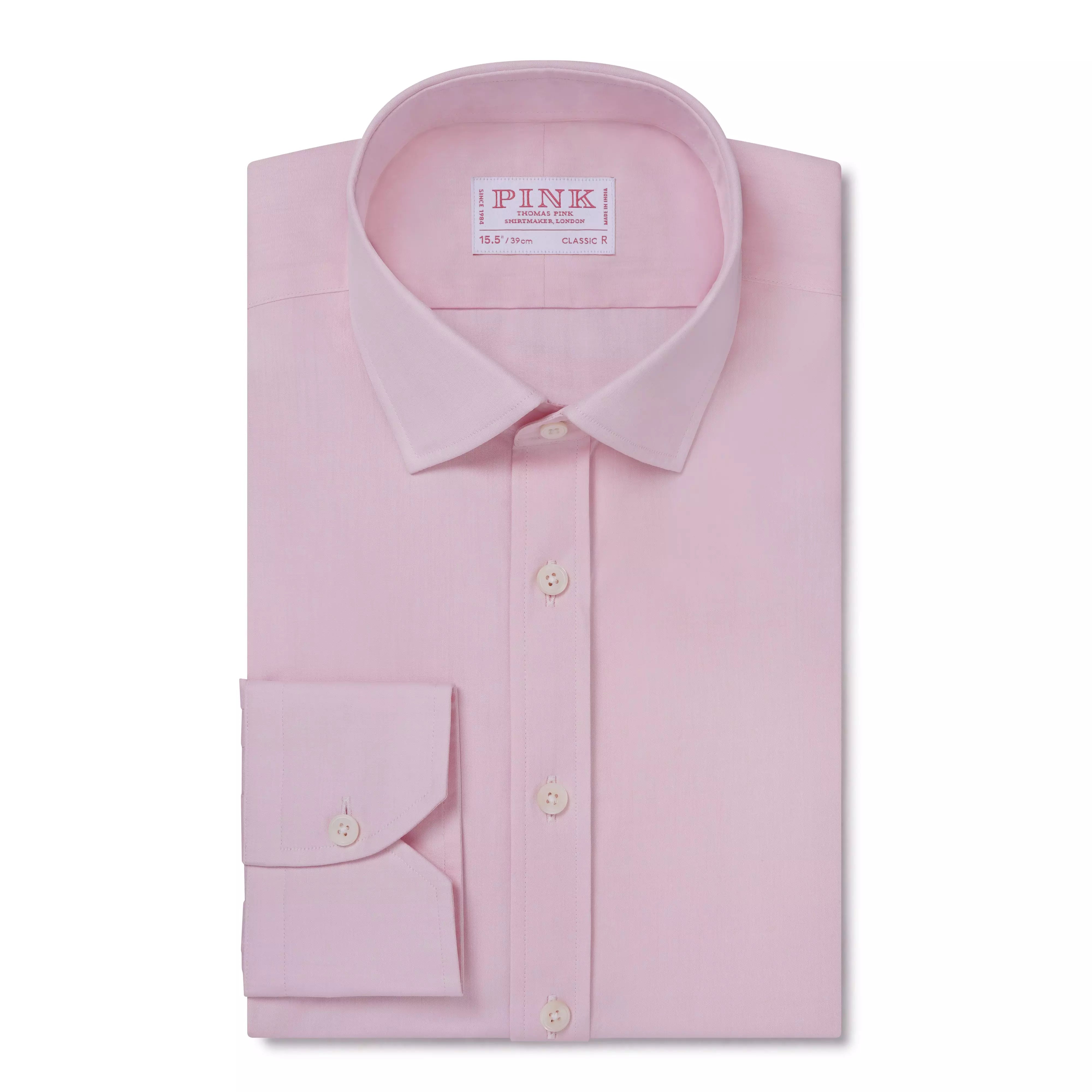 Pale Pink Classic Fit Essential Poplin Formal Shirt – Thomas Pink